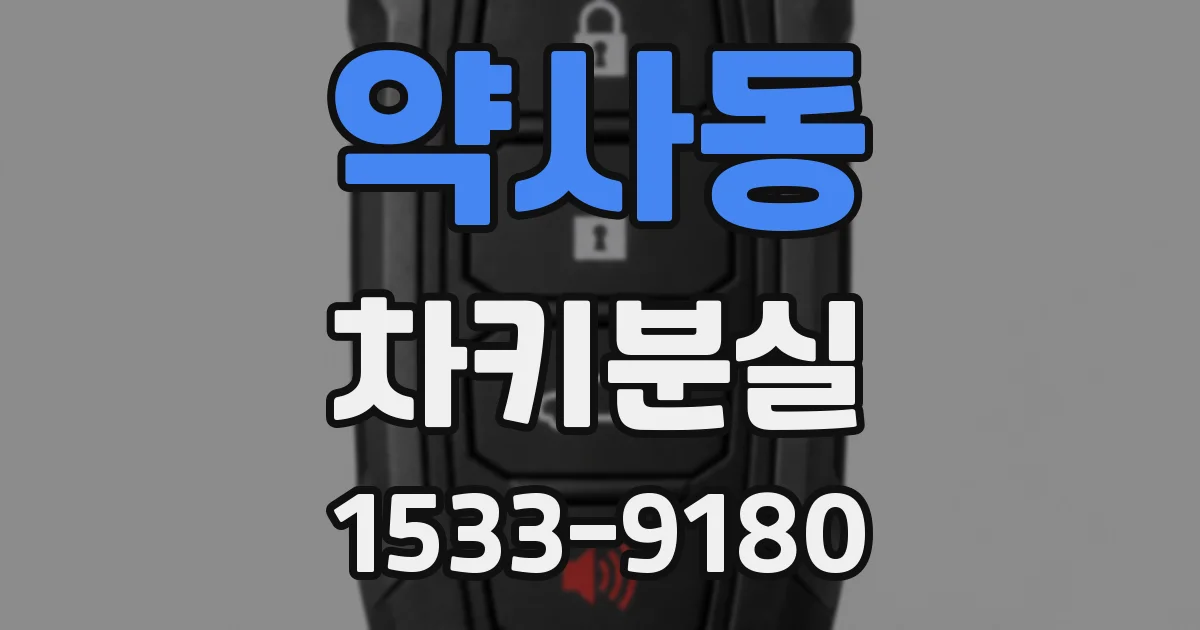 약사동 차키분실