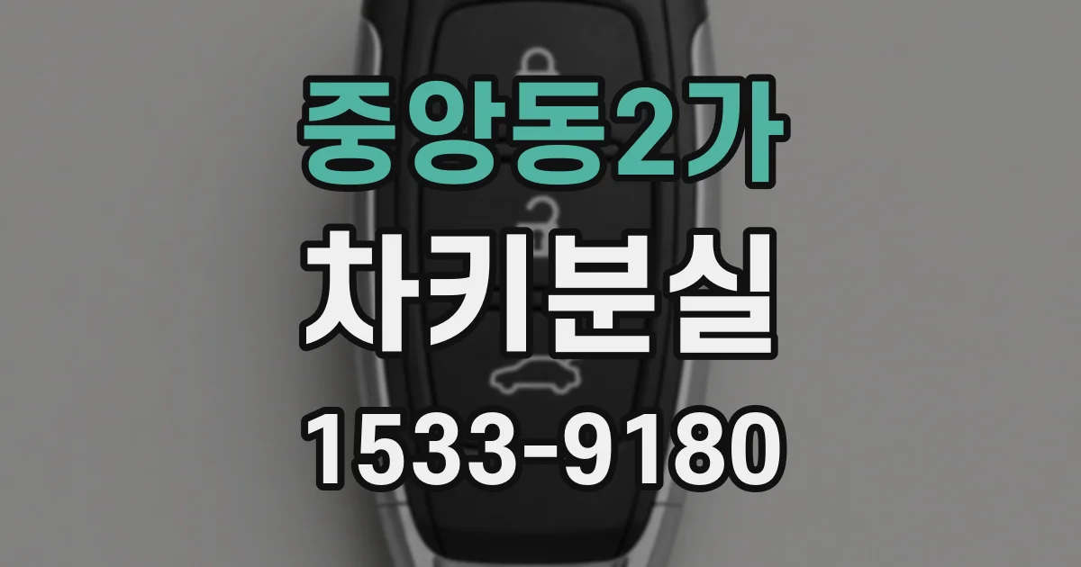 중앙동2가 차키분실