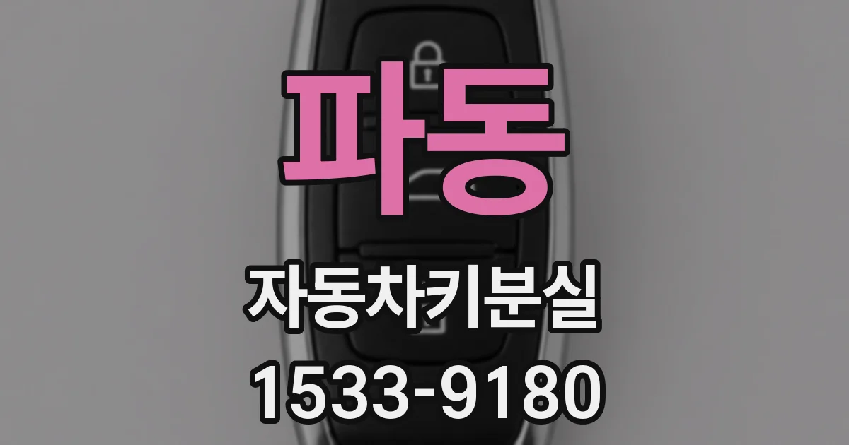 파동 자동차키분실