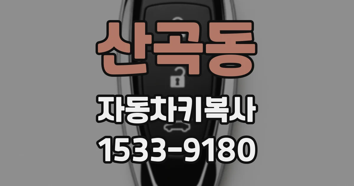 산곡동 자동차키복사