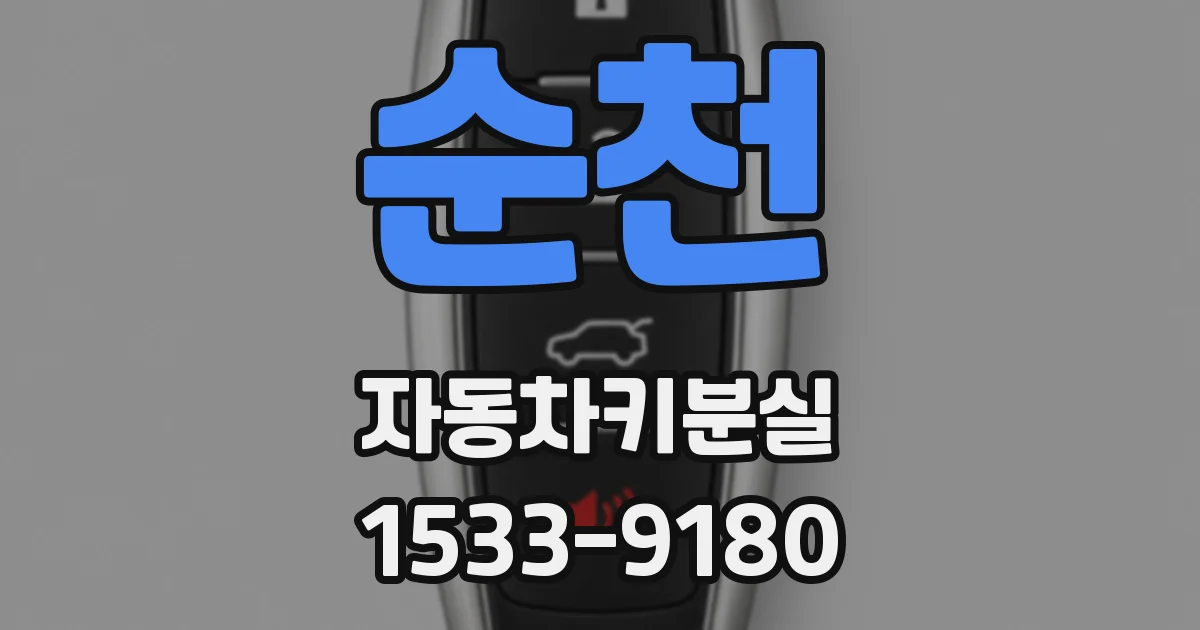 순천 자동차키분실