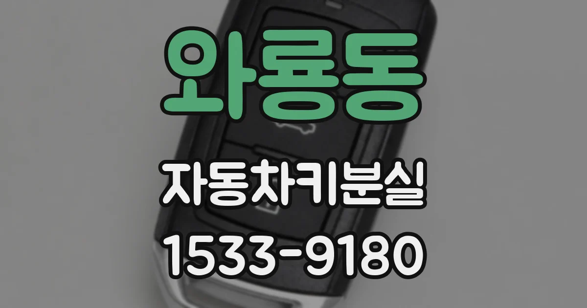 와룡동 자동차키분실