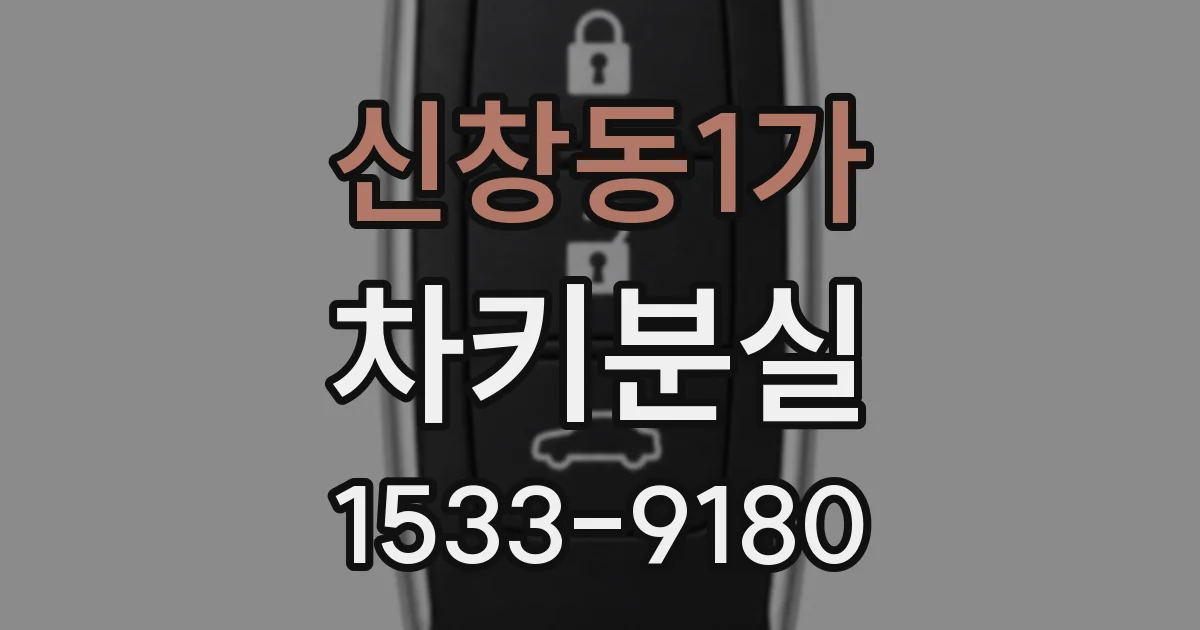 신창동1가 차키분실