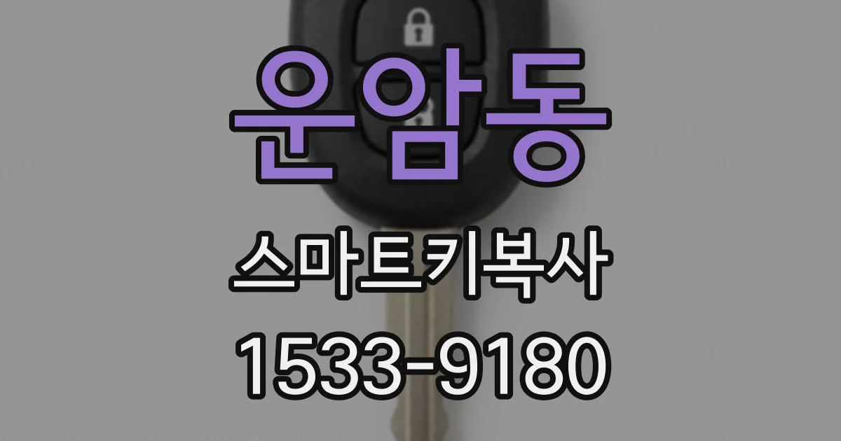 운암동 스마트키복사