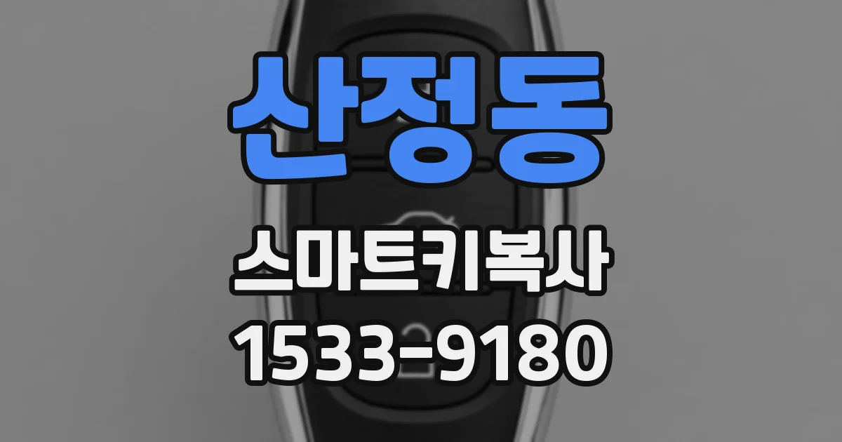 산정동 스마트키복사
