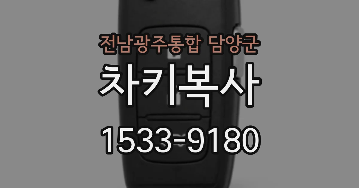전남광주통합 담양군 차키복사