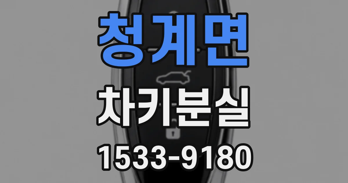 청계면 차키분실