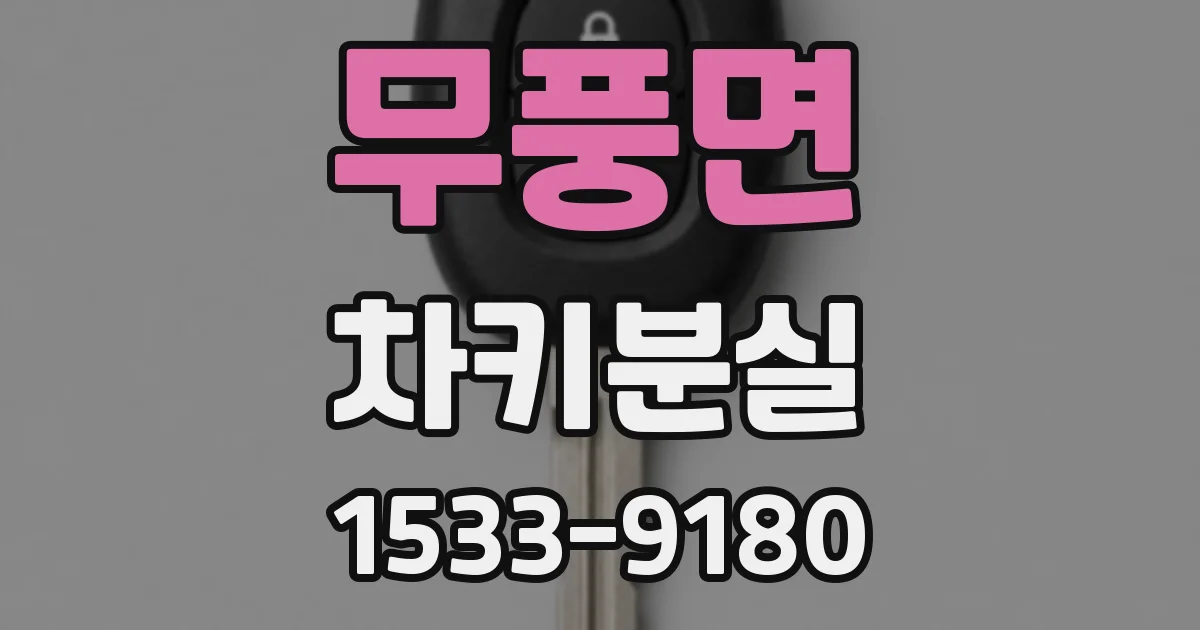 무풍면 차키분실