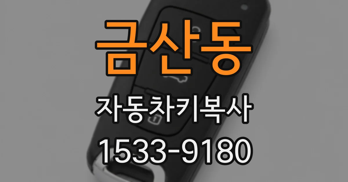 금산동 자동차키복사