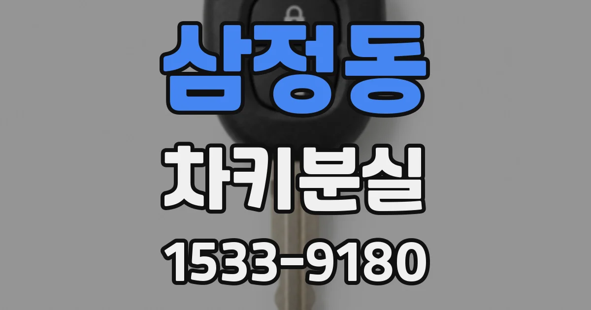 삼정동 차키분실