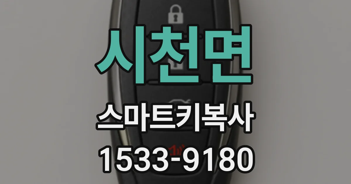 시천면 스마트키복사