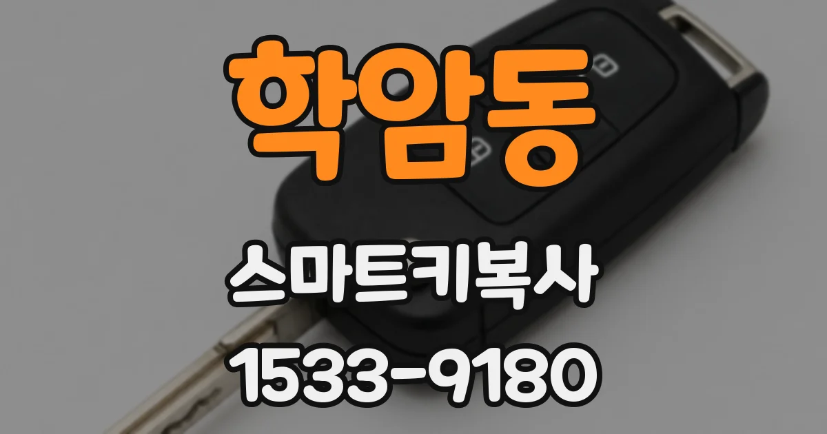 학암동 스마트키복사