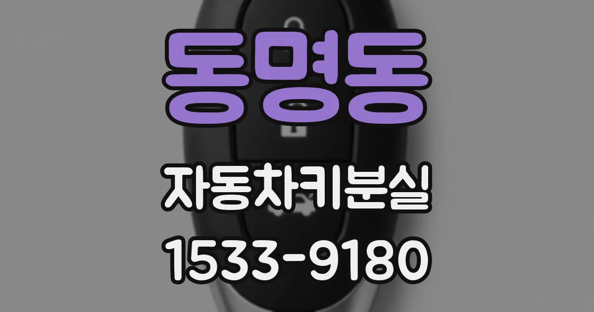 동명동 자동차키분실