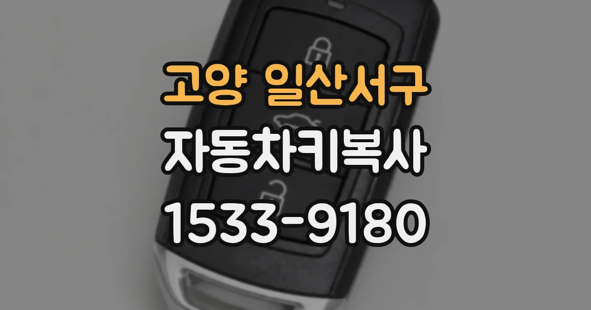 고양 일산서구 자동차키복사