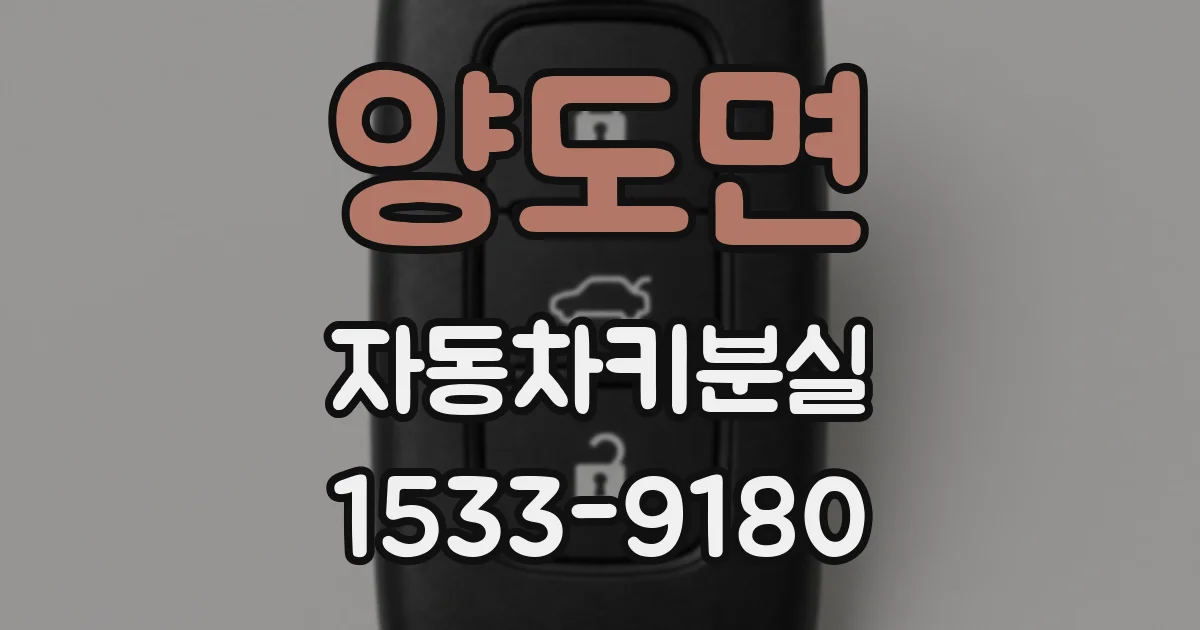 양도면 자동차키분실