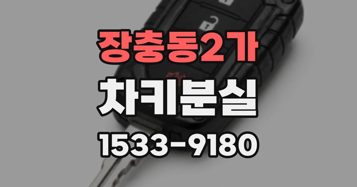 장충동2가 차키분실