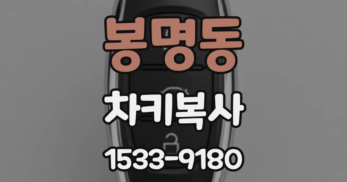 봉명동 차키복사