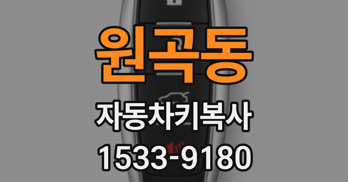 원곡동 자동차키복사