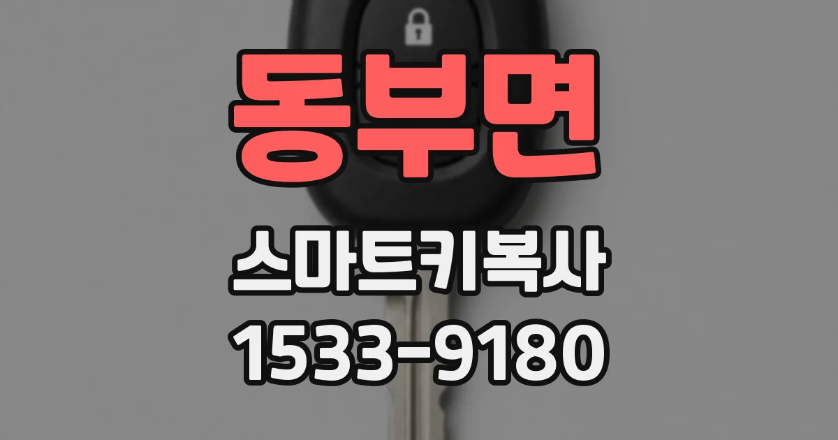 동부면 스마트키복사