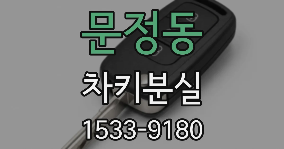 문정동 차키분실