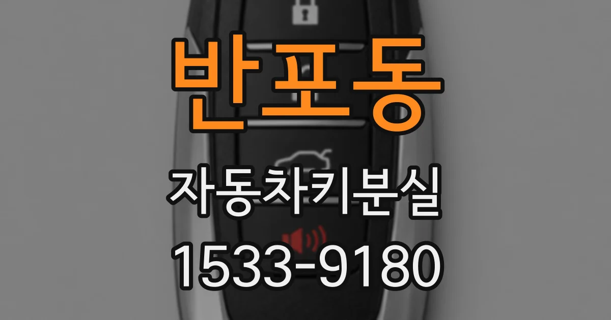반포동 자동차키분실
