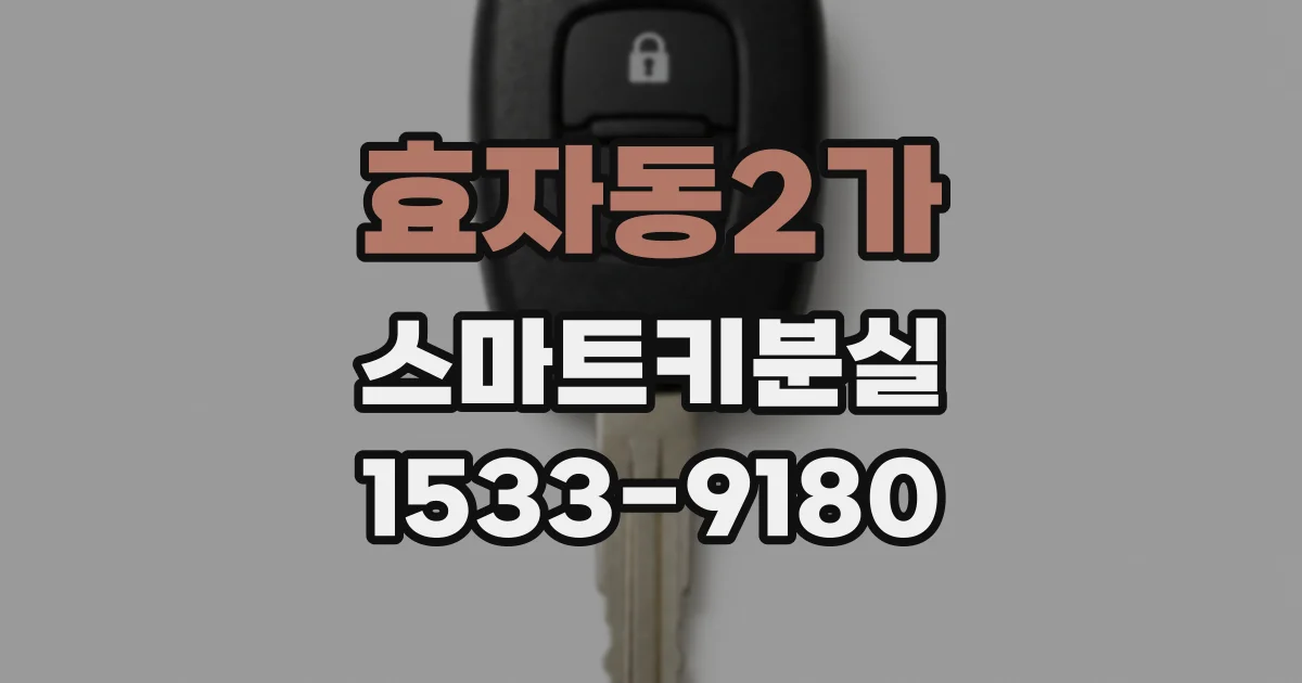 효자동2가 스마트키분실