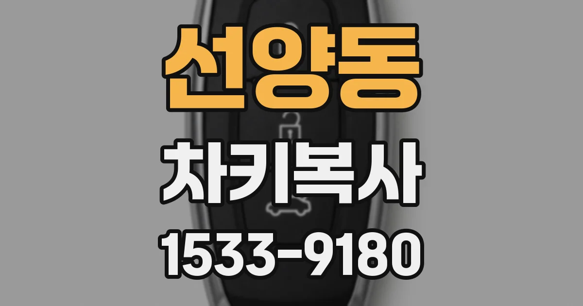선양동 차키복사