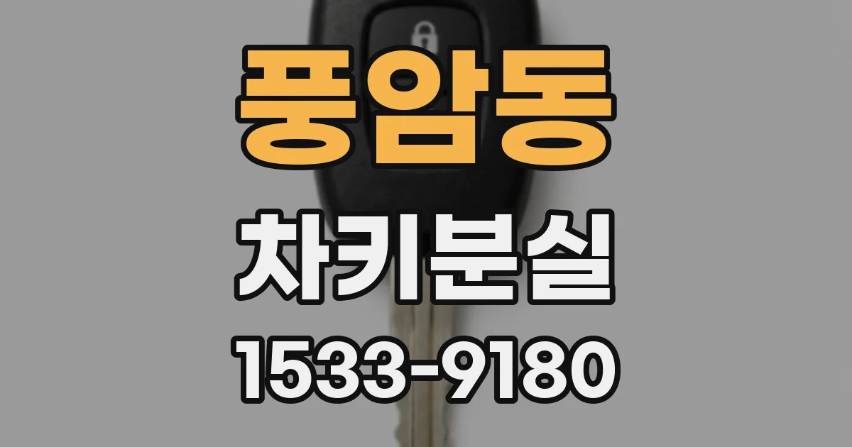 풍암동 차키분실