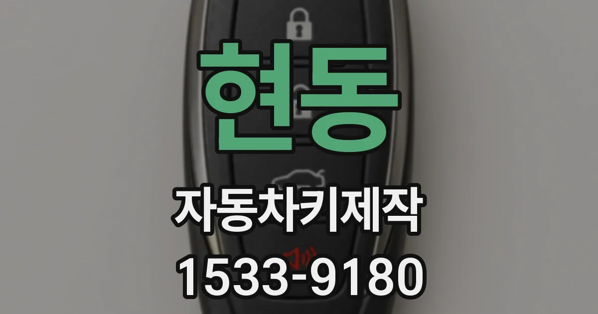 현동 자동차키제작