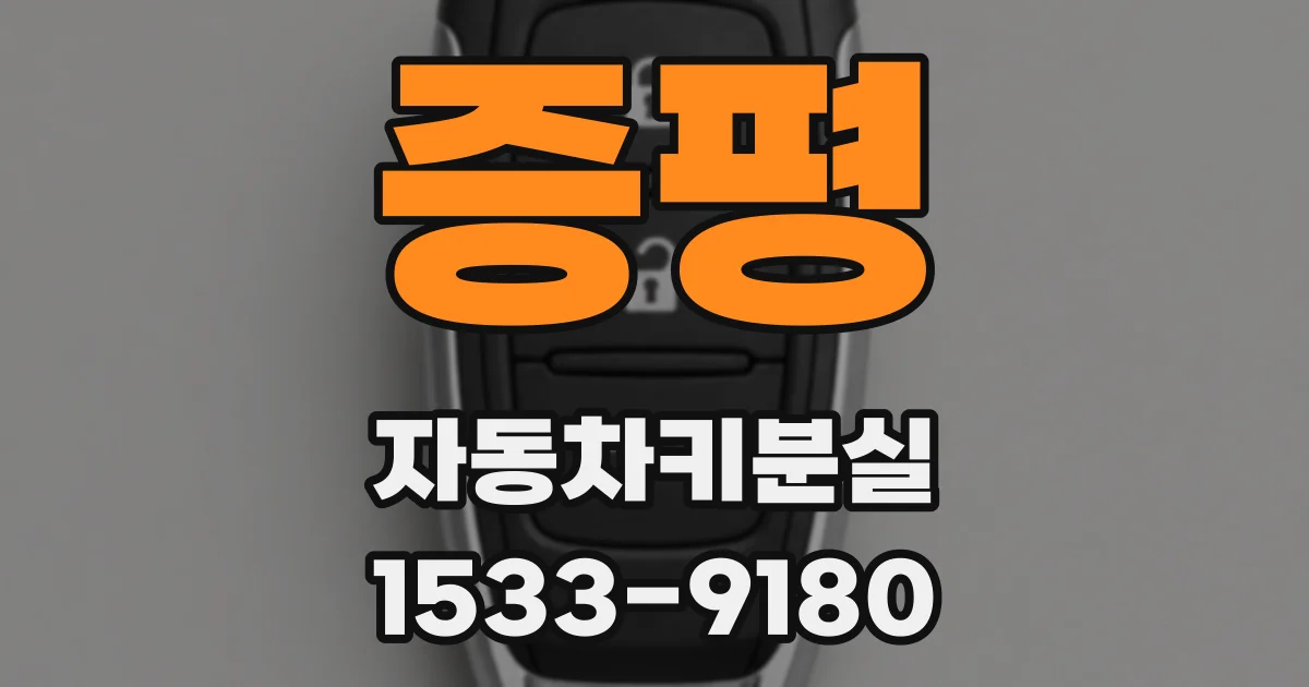 증평 자동차키분실