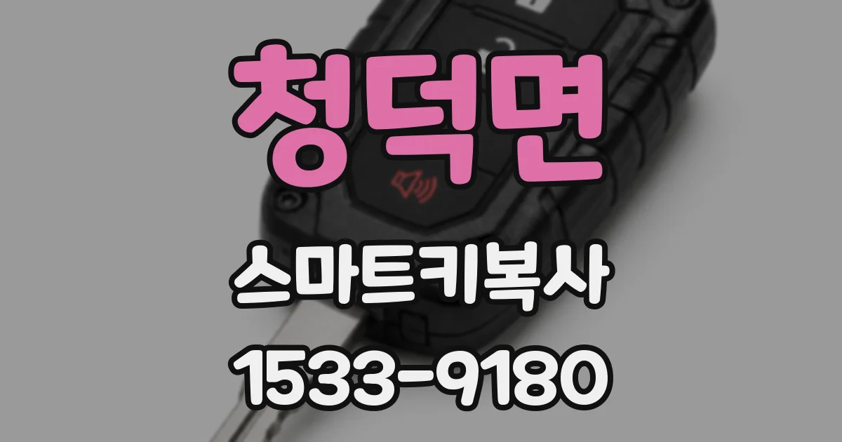 청덕면 스마트키복사