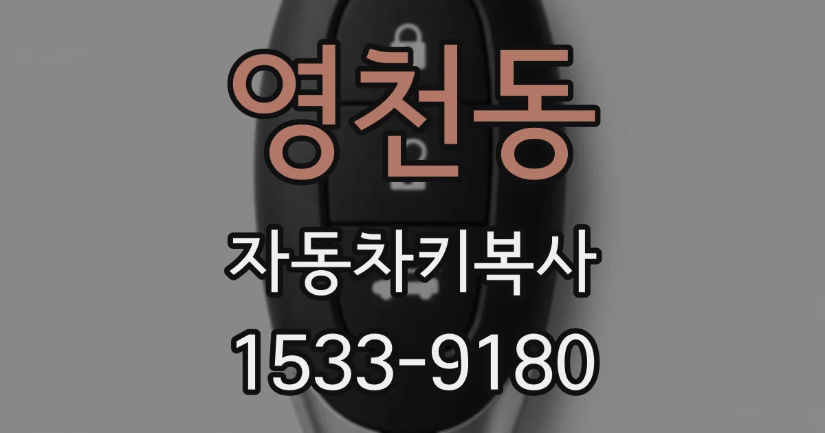 영천동 자동차키복사