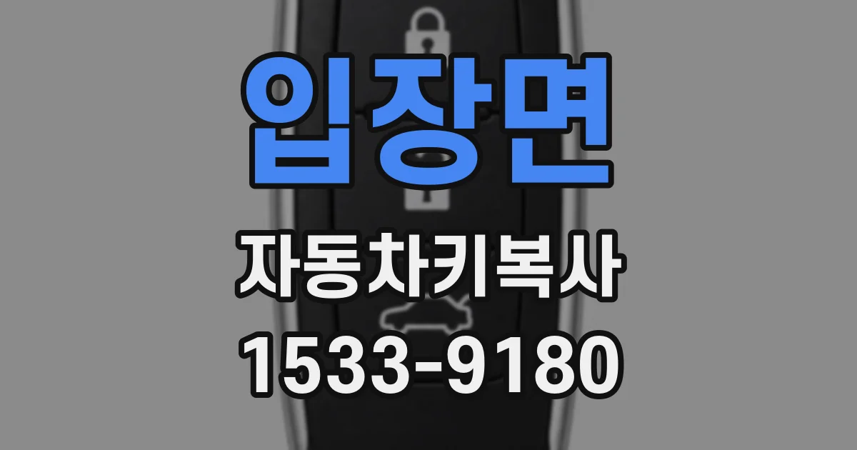 입장면 자동차키복사