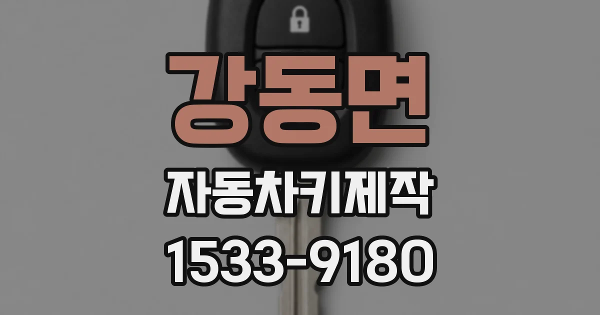 강동면 자동차키제작