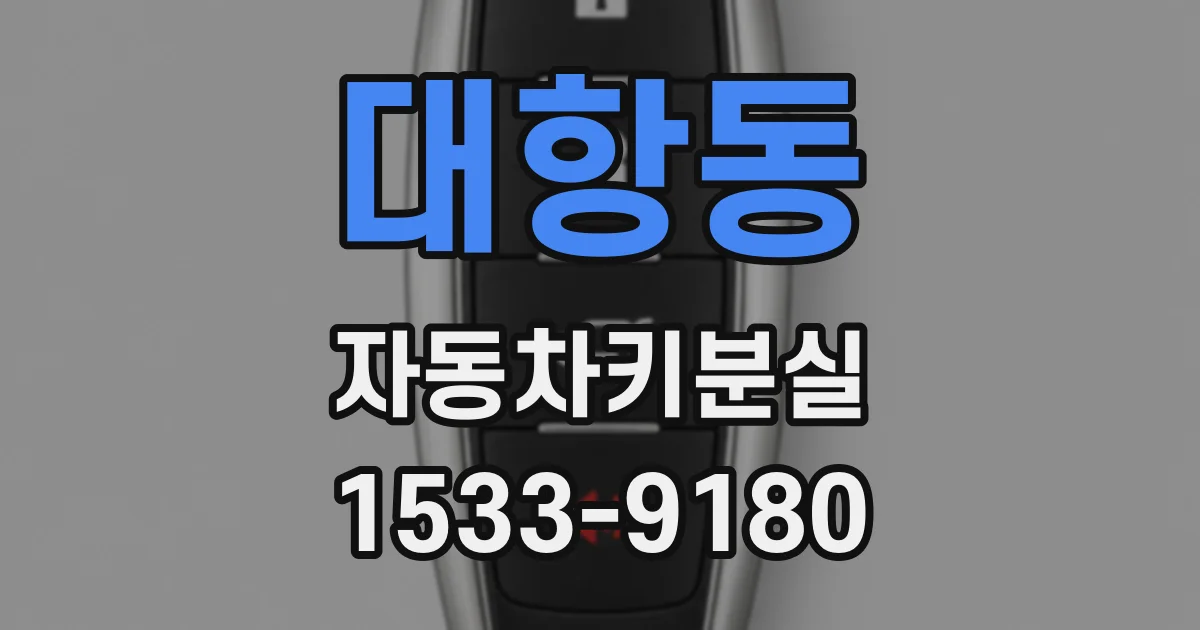 대항동 자동차키분실