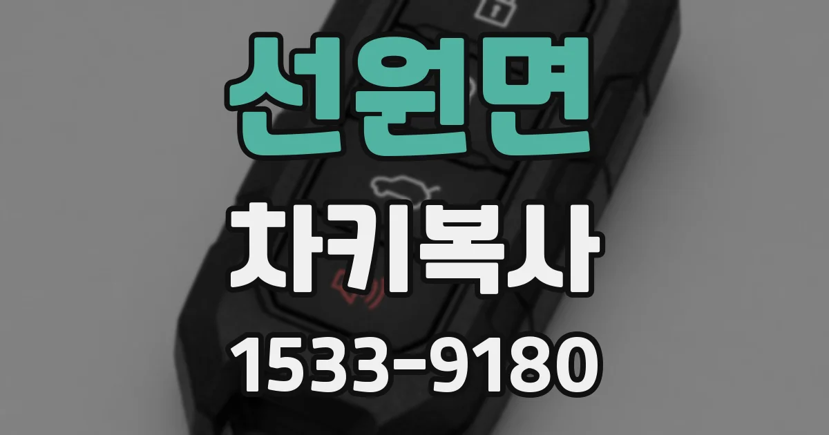 선원면 차키복사