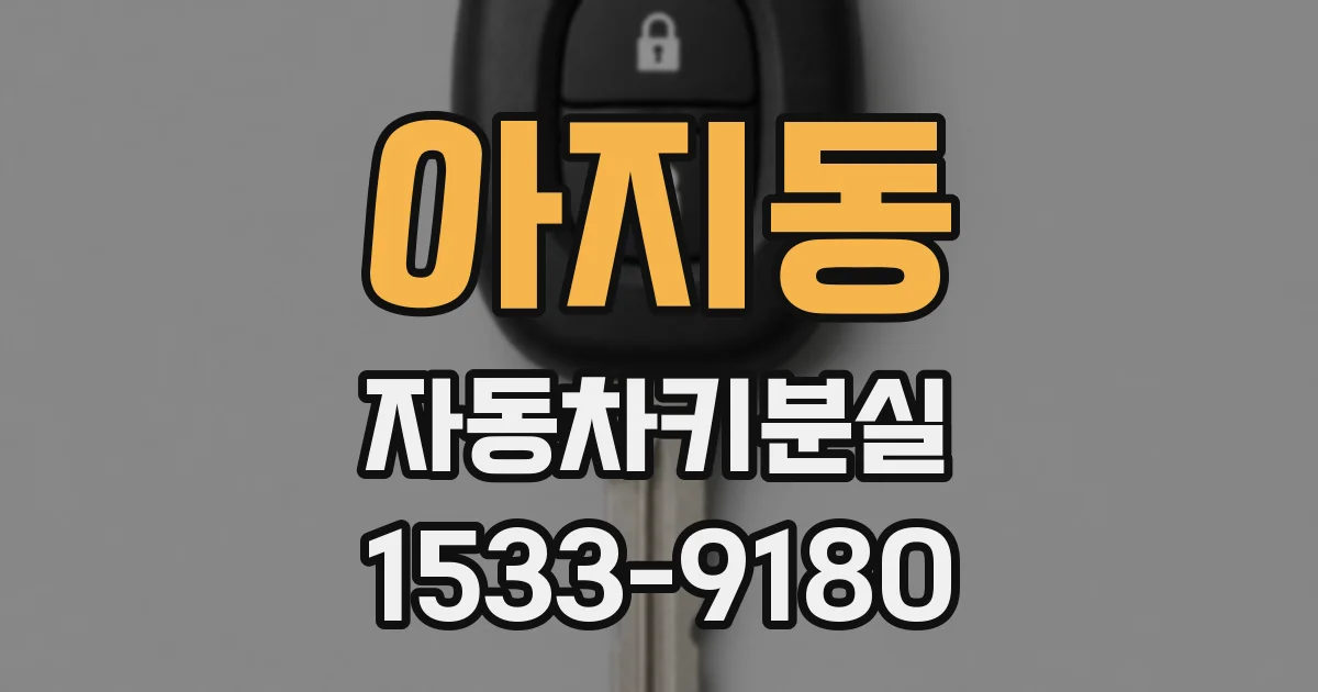 아지동 자동차키분실