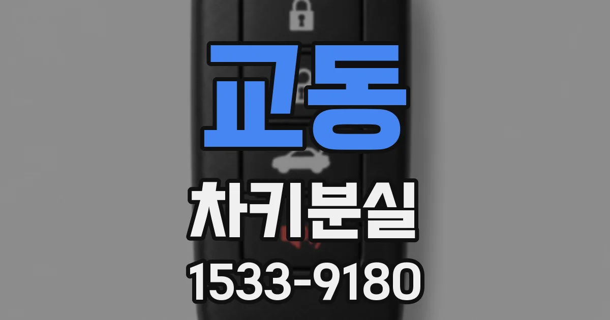 교동 차키분실