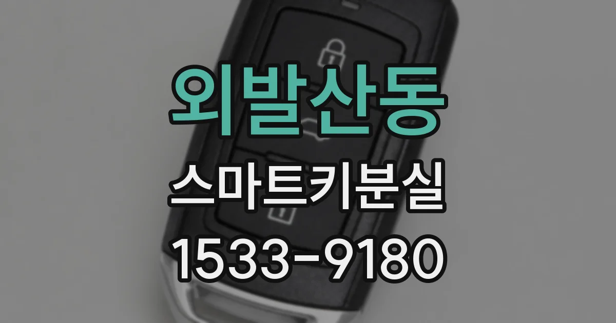 외발산동 스마트키분실