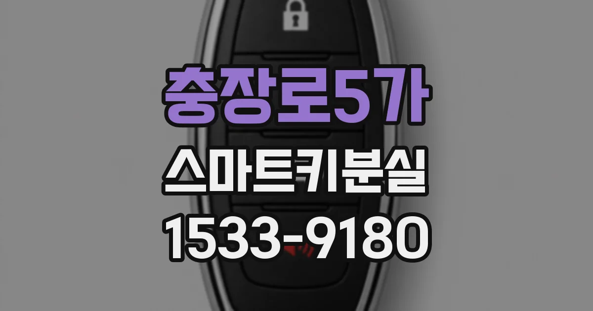 충장로5가 스마트키분실