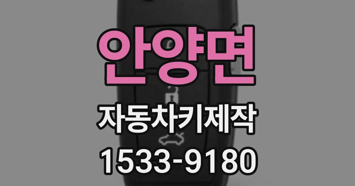 안양면 자동차키제작