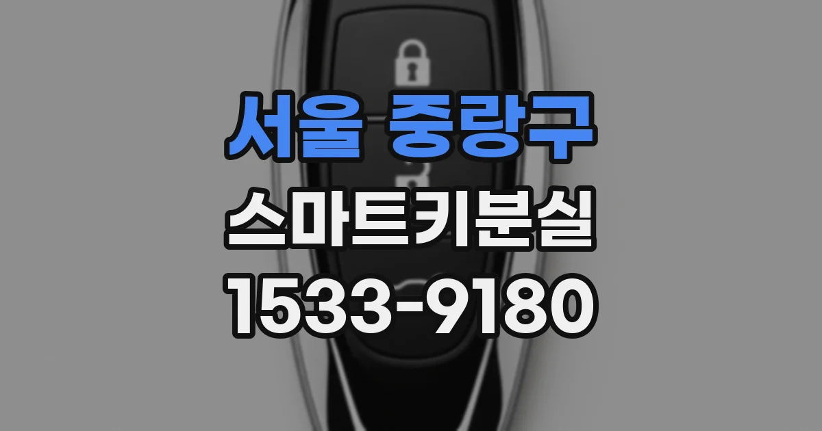 서울 중랑구 스마트키분실
