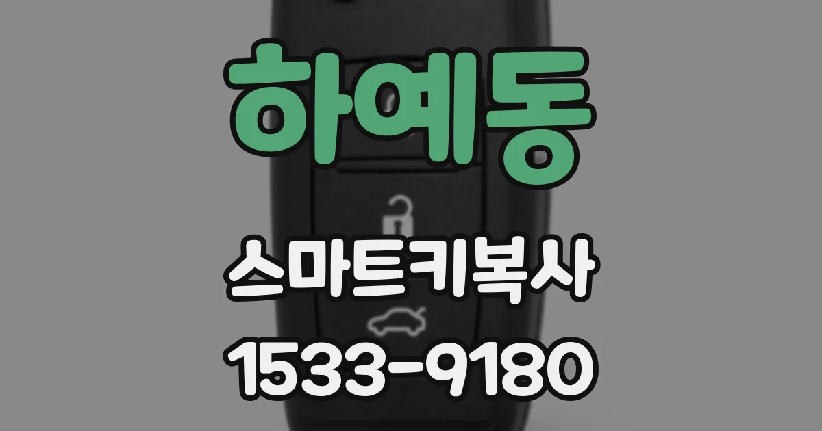 하예동 스마트키복사