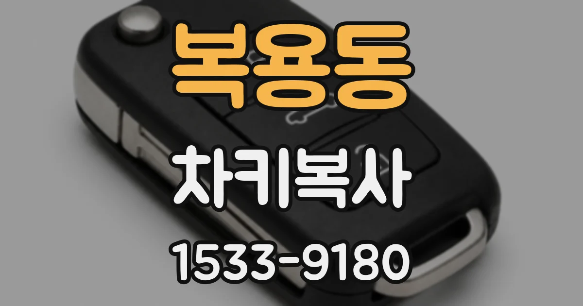 복용동 차키복사