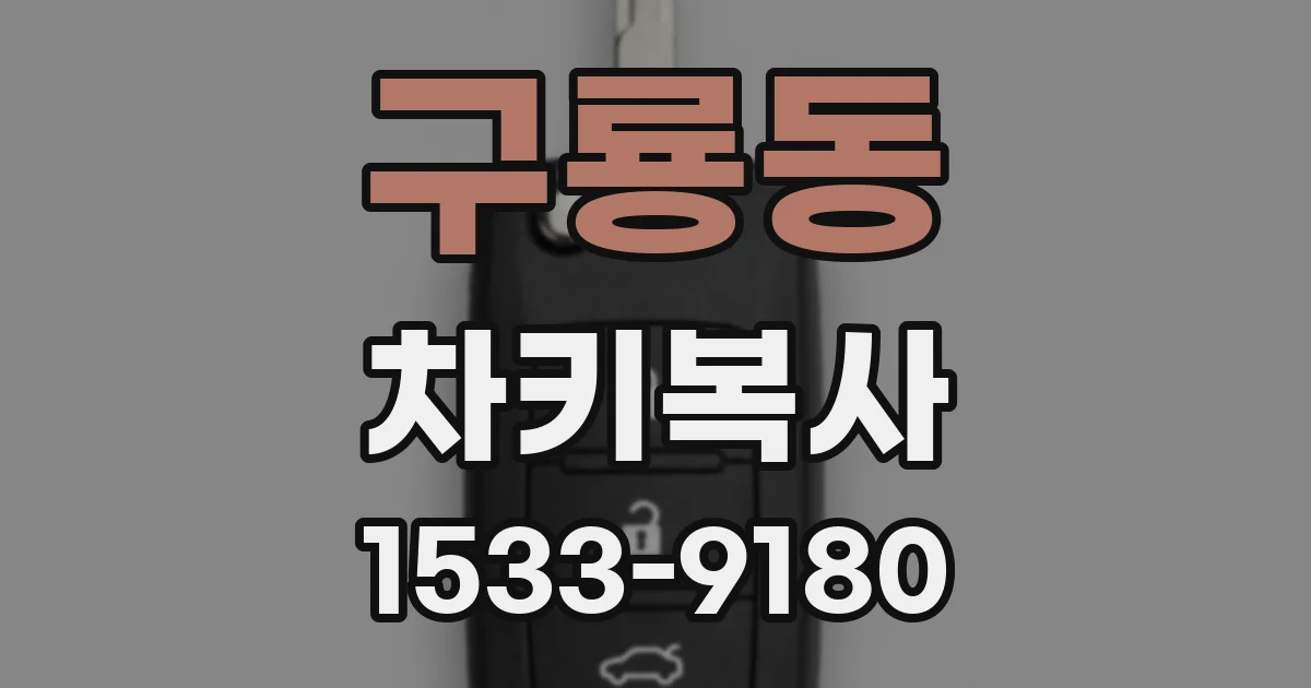 구룡동 차키복사