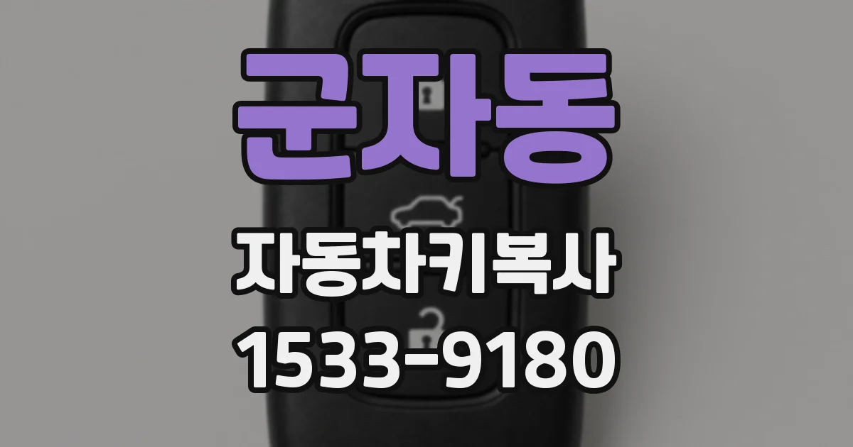 군자동 자동차키복사
