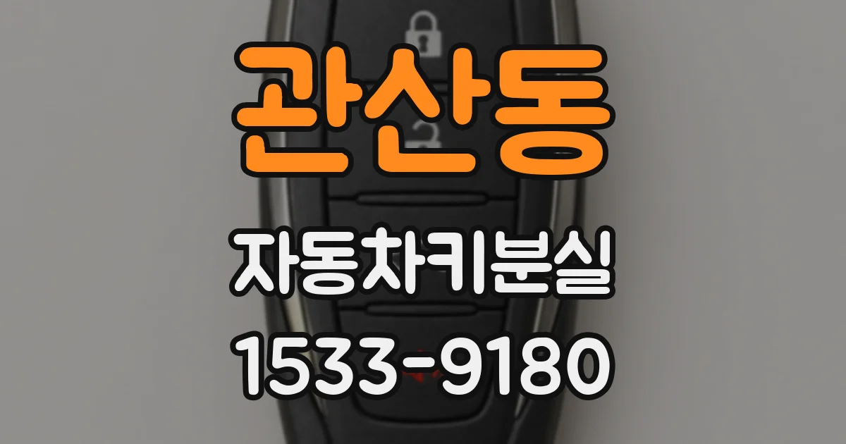 관산동 자동차키분실