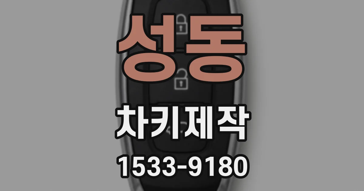 성동 차키제작