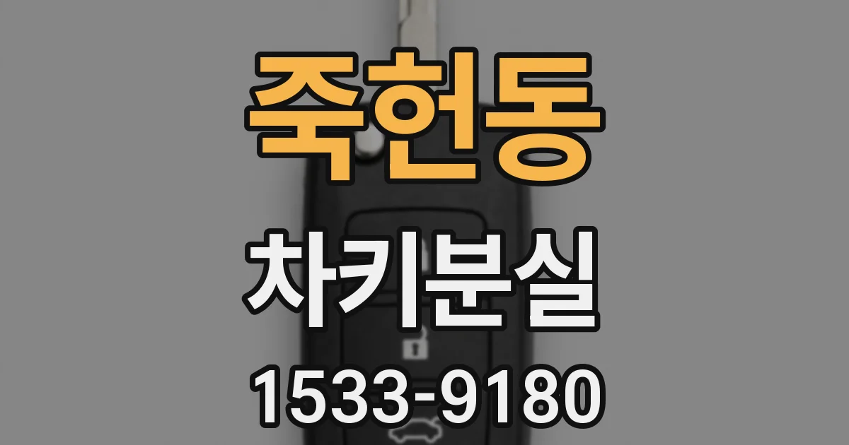 죽헌동 차키분실