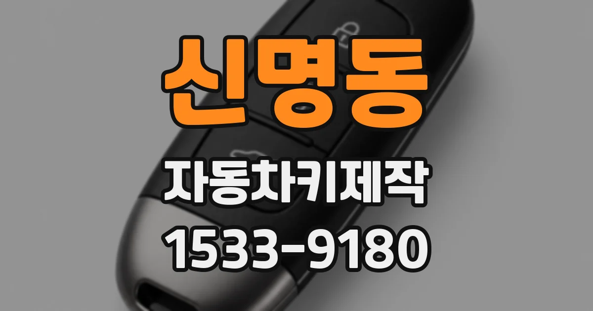 신명동 자동차키제작